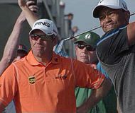 Lee Westwood im Flight mit Tiger Woods